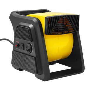 vevor pivoting utility fan, 600 cfm high velocity floor blower for drying, cooling, ventilating, exhausting, 300° blowing angle air mover, portable carpet dryer fan for home, work shop