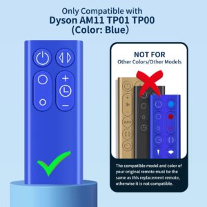 Replacement New Remote Control Compatible for Dyson AM11 TP01 TP00 Pure Cool Fan Tower (Blue)