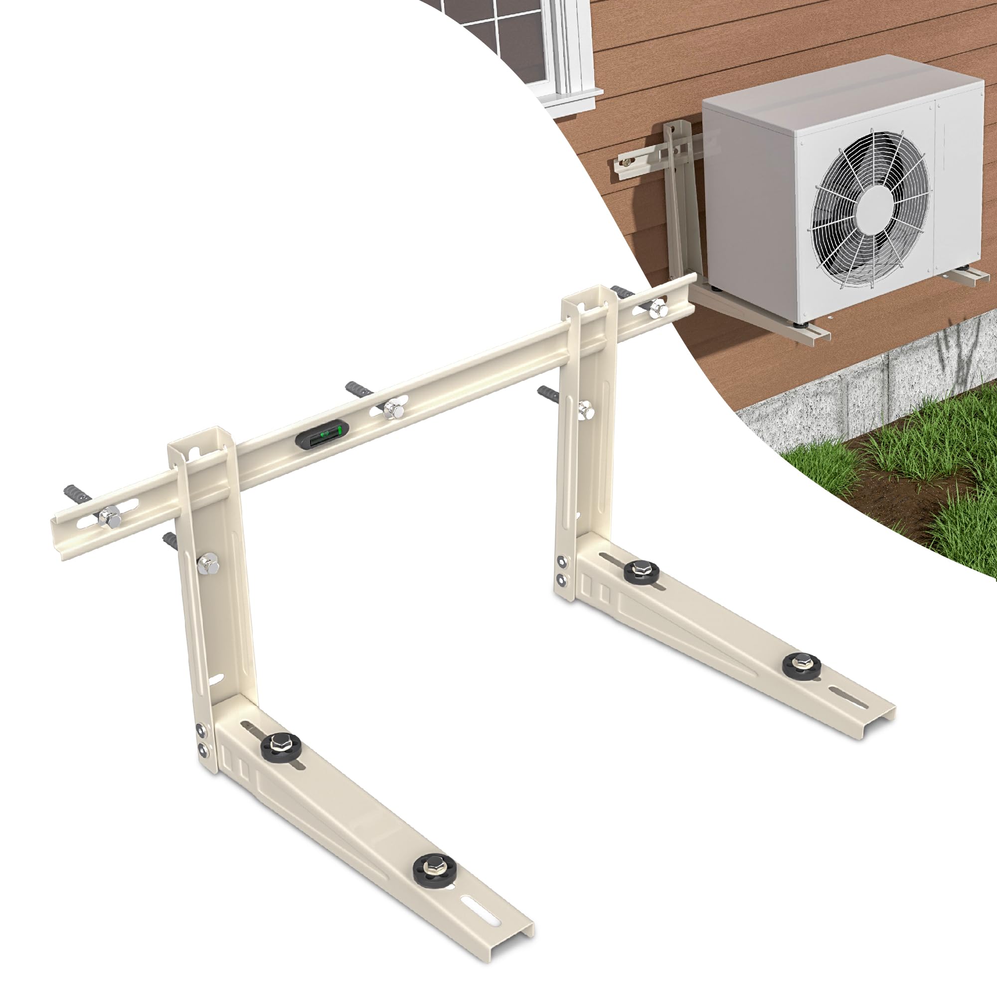 Cestluck Mini Split Mounting Brackets, Mini Split Bracket with Crossbar for Mini-Split AC 7000 BTU to 12000 BTU