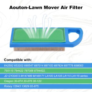 Aouton 4 Pack 697153 698083 Air Filter for GY20573 Craftsman 33425 642592 653202 695547 697014 697153 697634 697776 698083 795115 LA100 LA105 LA110 LA115 Lawn Mower Air Cleaner