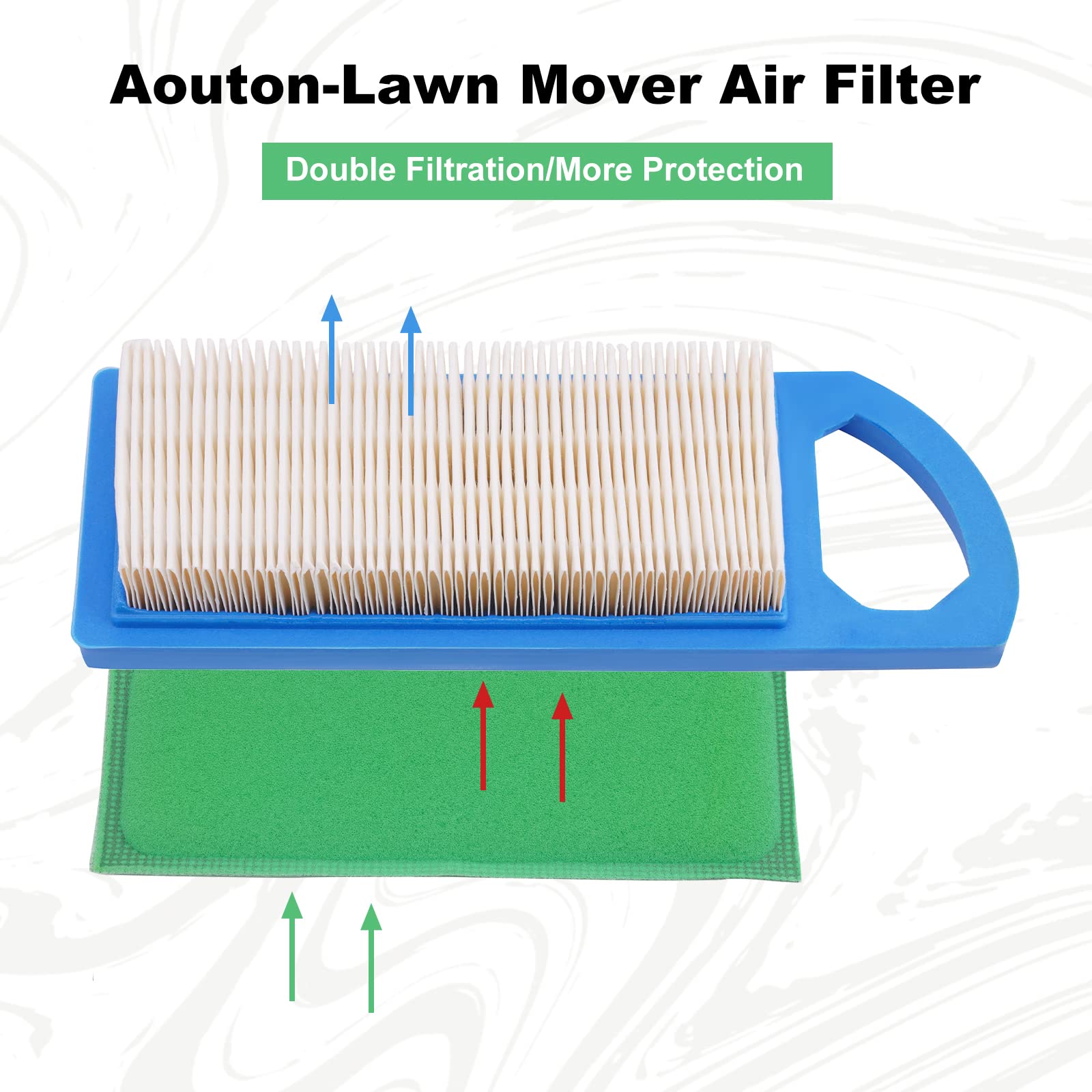 Aouton 4 Pack 697153 698083 Air Filter for GY20573 Craftsman 33425 642592 653202 695547 697014 697153 697634 697776 698083 795115 LA100 LA105 LA110 LA115 Lawn Mower Air Cleaner