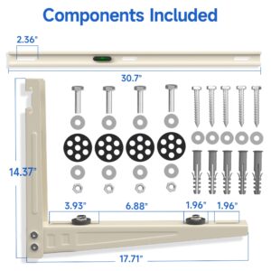 Cestluck Mini Split Mounting Brackets, Mini Split Bracket with Crossbar for Mini-Split AC 7000 BTU to 12000 BTU