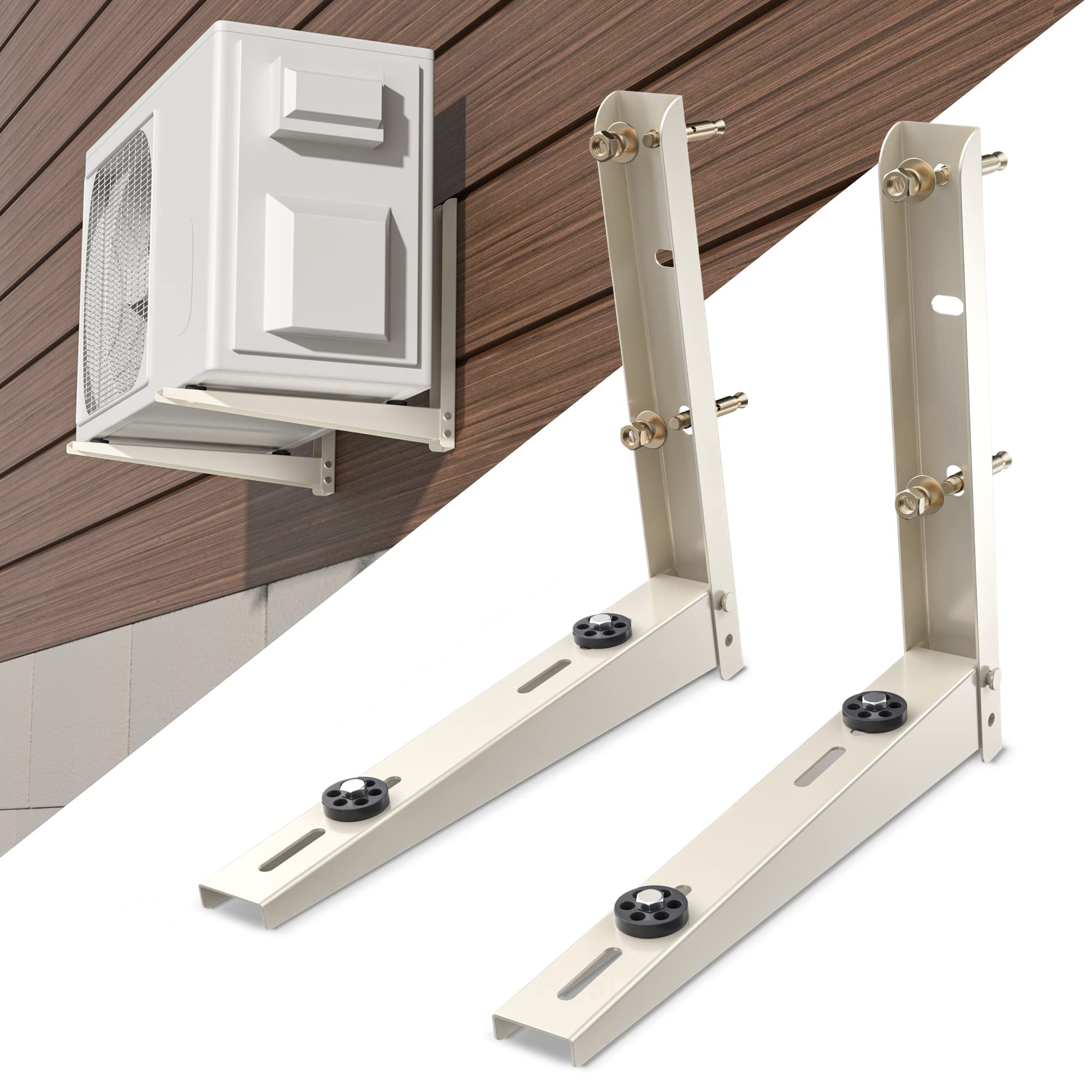 Cestluck Mini Split Brackets, Foldable Mini Split Wall Mounting Bracket Condenser Bracket for Mini Split AC 7000 BTU to 12000 BTU