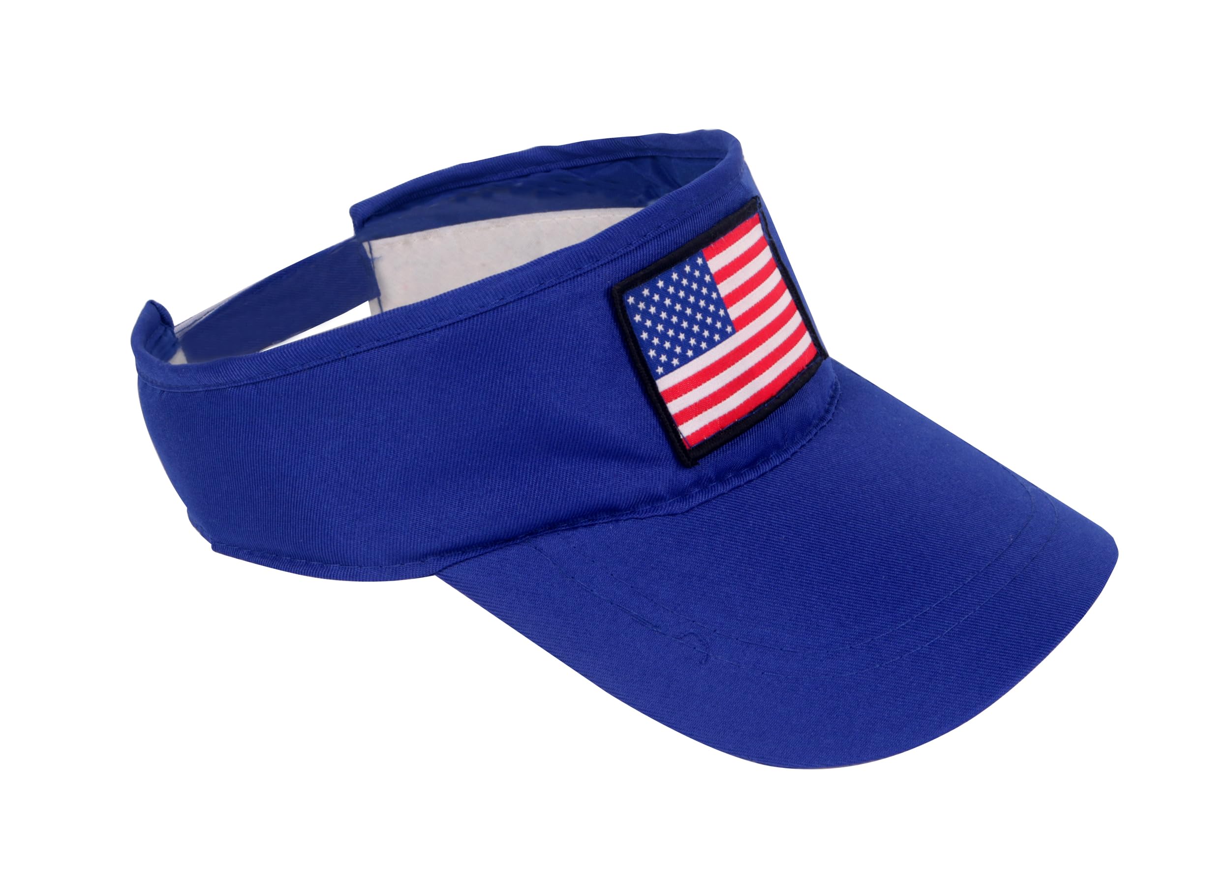 Bulk 24 Pack of Patriotic American Flag Sun Visor Hats