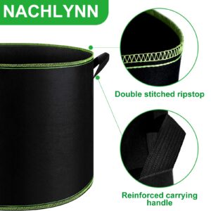 NACHLYNN 5-Pack 10 Gallon Grow Bags with Handles Thickened Nonwoven Fabric Pots Heavy Duty Aeration Fabric Pots Plant or Fruits Flowers Plant