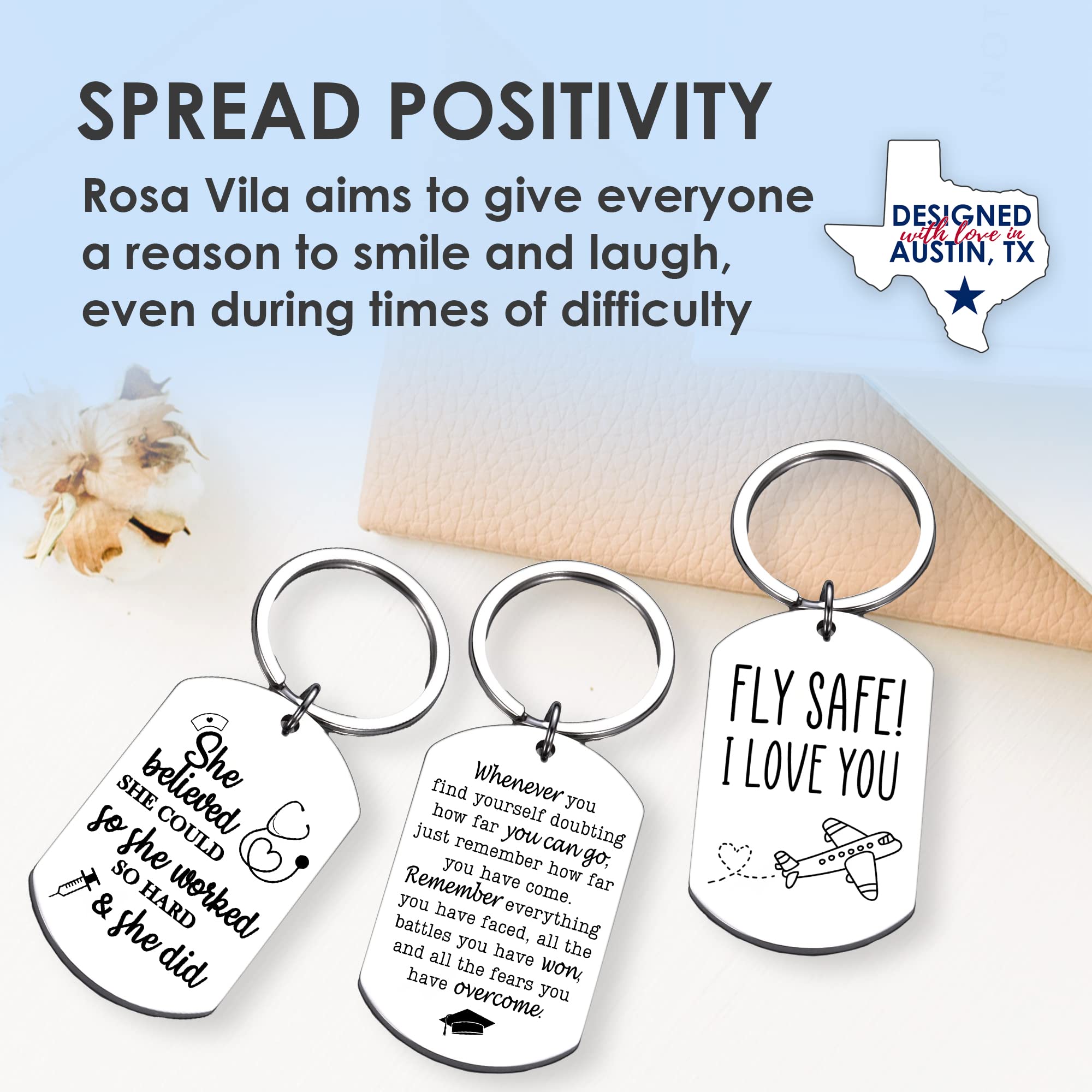 Rosa Vila Funny Keychain for Daughter and Son, Teen Girl Gifts For Teenage Girls, Teen Boys Gift Ideas, Gifts For Teenage Boys Gifts Ideas, Daughter Gift From Mom, Birthday Gifts For Teen Girls