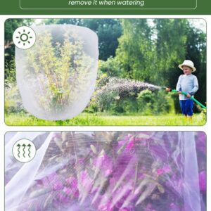 Bird Netting for Garden Protection - 4 PACK Garden Netting Pest Barrier with Drawstring,3.3Ft x 2.7Ft Mosquito Net Tomato Protective Cover Garden Plant Netting for cicadas Vegetables blueberry bushes