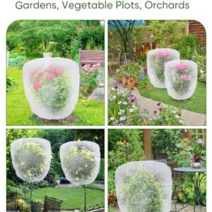 Bird Netting for Garden Protection - 4 PACK Garden Netting Pest Barrier with Drawstring,3.3Ft x 2.7Ft Mosquito Net Tomato Protective Cover Garden Plant Netting for cicadas Vegetables blueberry bushes