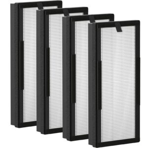 Allisfresh 8000 Elite Pro True HEPA 8000 Replacement Filters Compatible with VEVA 8000 Elite Pro Series Air Cleaner Purifiers, 4 True HEPA Filters Only