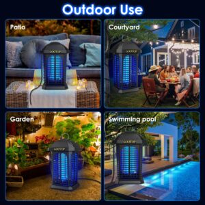 GOOTOP Bug Zapper Outdoor, Electric Mosquito Zapper, Fly Traps, Fly Zapper, Mosquito Killer Indoor 3 Prong Plug, 90-130V, ABS Plastic Outer