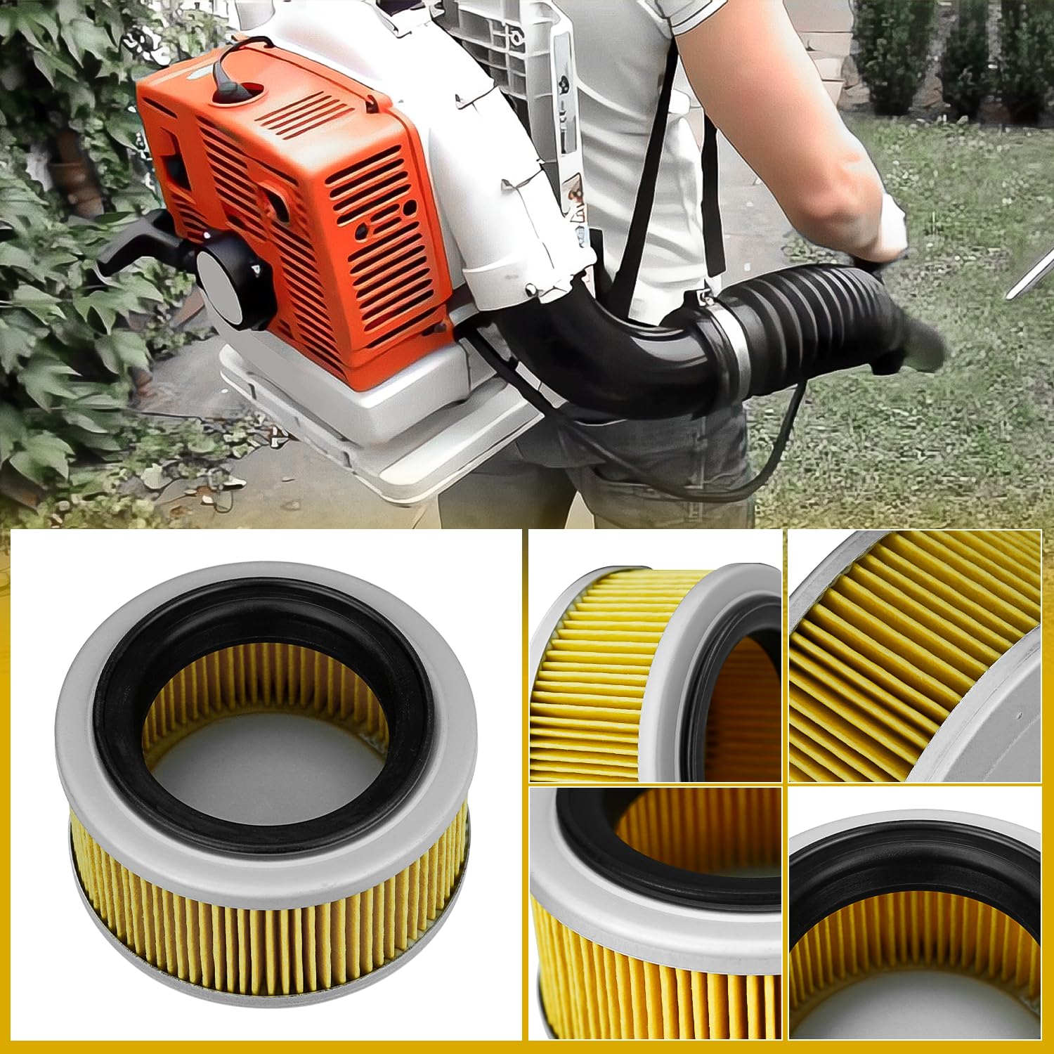 LEFITPA Replacement 4203 141 0300 Air Filter for Stihl Riding Lawn Mower BR320 & BR400 Back Pack Blower