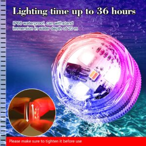 Small Submersible Led Lights with Remote,Mini LED Light,Waterproof Tea Light,Underwater Lights,Flameless Candles,Suitable for Vases, Fish Tanks, Hot Tubs, Parties,Wedding,Halloween Decorations