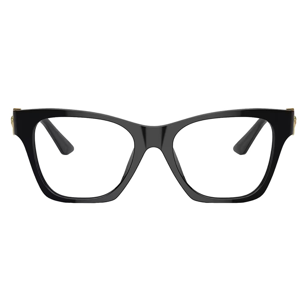 Versace VE 3341U GB1 Black Plastic Cat-Eye Eyeglasses 52mm