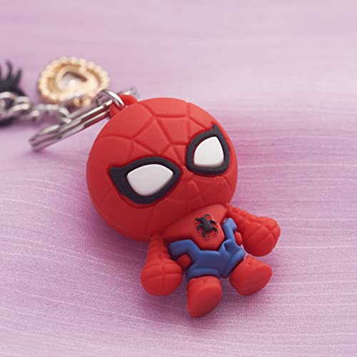 Melix Home Spiderman Stuff Spider Keychain Superhero Gifts For Teen Girls Daughter Women Birthday Gift Keychains