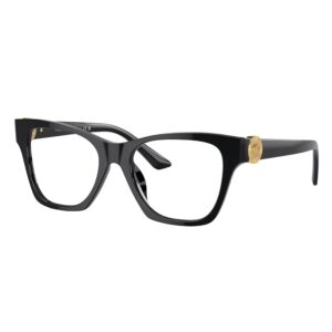 versace ve 3341u gb1 black plastic cat-eye eyeglasses 52mm