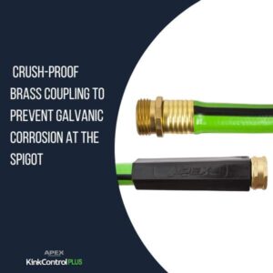 Kink Control Plus Water Hose 25ft - High Burst Strength and Superior Flexibility Garden Hoses, Outdoor Hose with Kink Resistance, Triple Frame Technology, Made in USA.