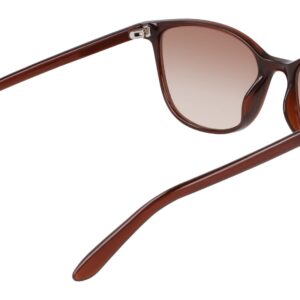 NAUTICA Women's N2243S Rectangular Sunglasses, Crystal Brown, One Size