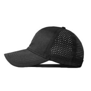 Oversize XXL Baseball Caps,Quick Dry Mesh Sports Hat for Big Heads 22"-25"，Waterproof Lightweight Running Sun Hat. (Black)