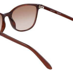 NAUTICA Women's N2243S Rectangular Sunglasses, Crystal Brown, One Size