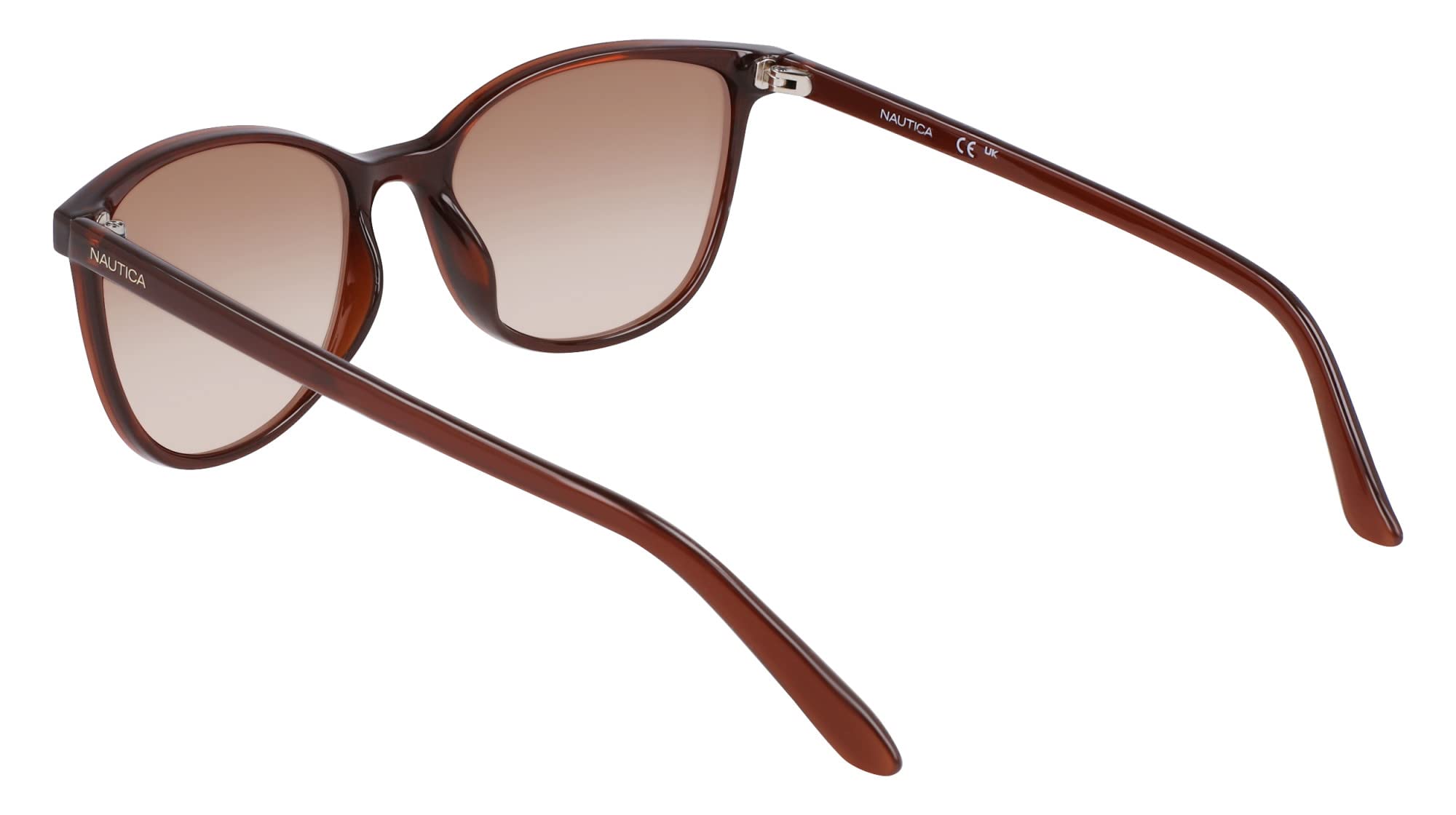 NAUTICA Women's N2243S Rectangular Sunglasses, Crystal Brown, One Size