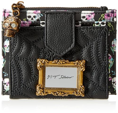 Betsey Johnson Spider Bifold Wallet, Black