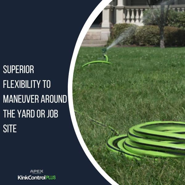 Kink Control Plus Water Hose 25ft - High Burst Strength and Superior Flexibility Garden Hoses, Outdoor Hose with Kink Resistance, Triple Frame Technology, Made in USA.