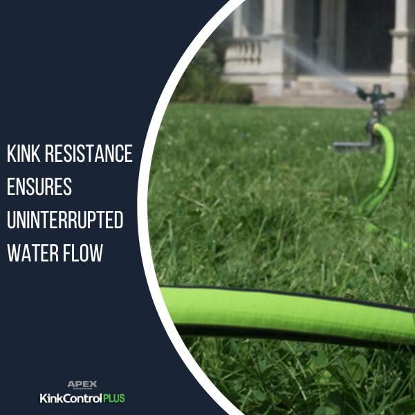 Kink Control Plus Water Hose 25ft - High Burst Strength and Superior Flexibility Garden Hoses, Outdoor Hose with Kink Resistance, Triple Frame Technology, Made in USA.