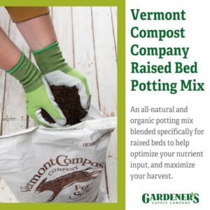 Vermont Compost Company Raised Bed Mix | High-Nutrient Compost-Based Potting Soil for Plants & Vegetables Organic Gardening - 20 Quarts | Gardener's Supply Co Exclusive