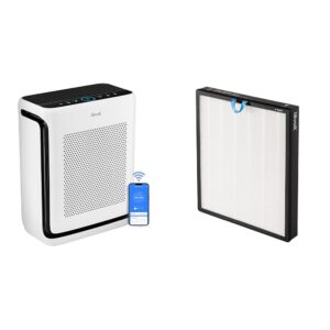 levoit air purifiers for home large room with washable filters, air quality monitor, smart wifi, vital 200s & air purifier replacement vital 200s-rf