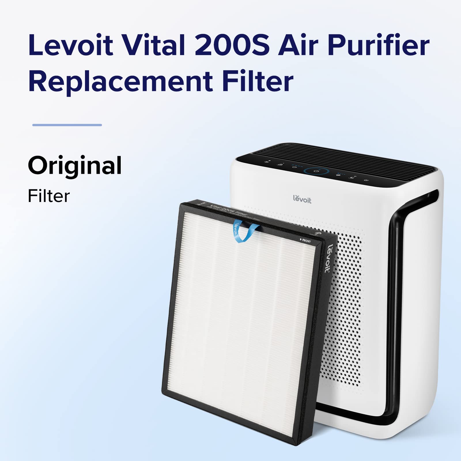 LEVOIT Air Purifiers for Home Large Room with Washable Filters, Air Quality Monitor, Smart WiFi, Vital 200S & Air Purifier Replacement Vital 200S-RF