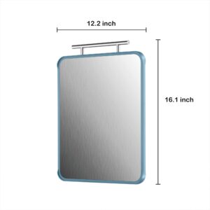 Double-Sided Meat Cutting Board,Stainless Steel/Wheat straw pp Cutting Board for meat,Dishwasher Safe,Juice Groove,16.1 * 12.2Inch