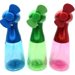 keaid Water Mistering Fan Personal Handheld Battery Powered Water Mist Spray Fans (Pack of 3)