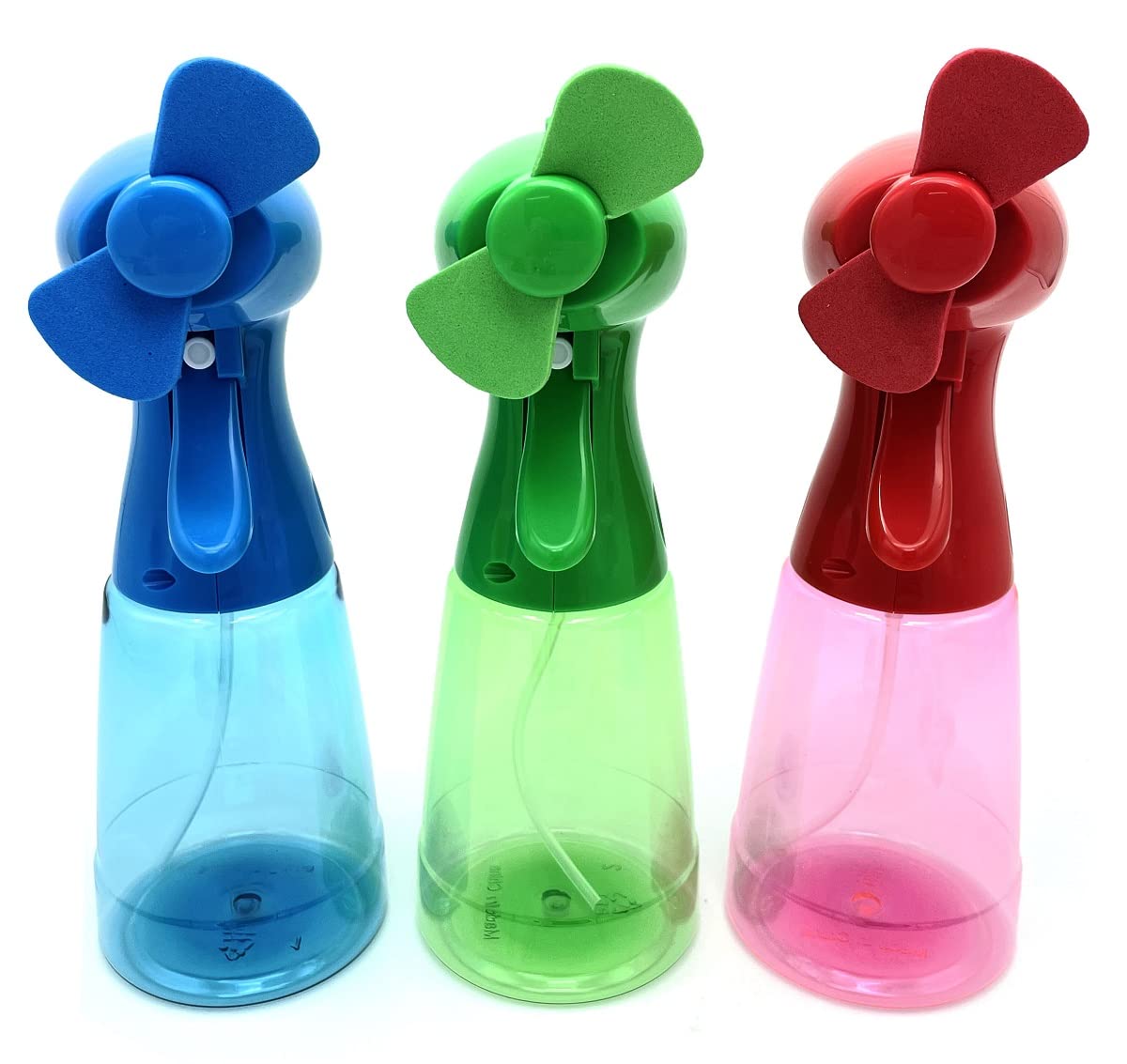 keaid Water Mistering Fan Personal Handheld Battery Powered Water Mist Spray Fans (Pack of 3)