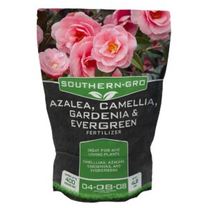 southerngro azaleas, camellia, gardenia fertilizer 04-08-08 – 4lb bag for healthier plants, greener foliage, deep root growth – premium quality lawn, garden, food plot nutrition booster