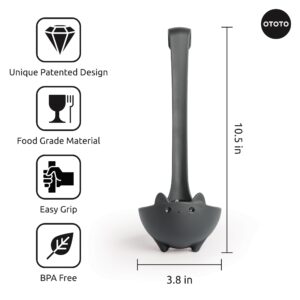 NEW!! Katie Cat Soup Ladle by OTOTO - Halloween Gifts Black Cat, Gothic Gifts, Gifts for Cat Lovers - Spooky Cat Gift, Cute Kitchen Accessories, Funny Kitchen Gadgets, Fun Gifts (Katie Cat, Black)