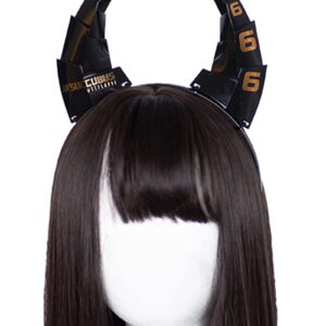 MOEFLAVOR Cyber Succubus Headband | Devil Horns Kawaii Anime Cyberpunk Head Band Matches Any Halloween and Cosplay Costume