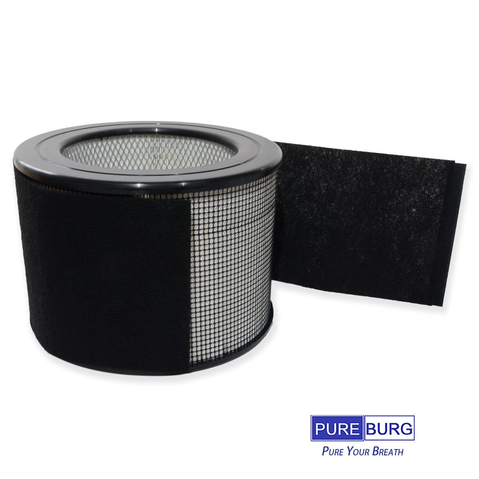 PUREBURG Replacement Filter Compatible with Filter Queen Defender 4000 7500 360 Air Purifiers,H13 True HEPA + 4 x Activated Carbon Pre-Filter Wraps Air Clean Dust VOCs Odor