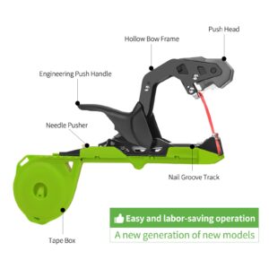 SWANSOFT Plant Tying Machine, Lightweight Plant Vine Tying Tape Machine Tool, Plant Tape Gun for Tomatoes, Grapes and Vegetable Garden, Come with 10000pcs Staples 10 Rolls Tape (Green)