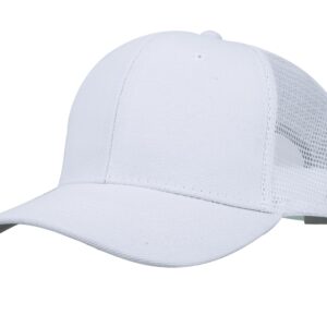 Gelante Mesh Trucker Baseball Cap Structured Front Panel Wholesale LOT 12 Pack TR001 White