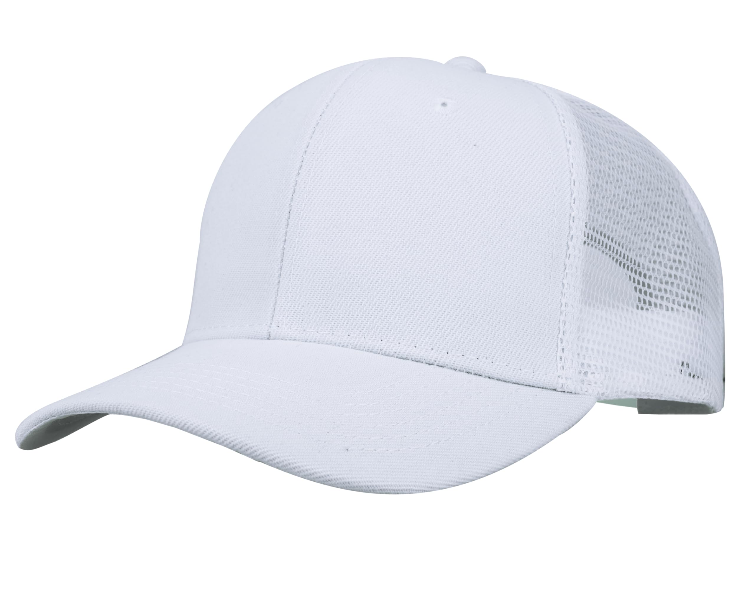 Gelante Mesh Trucker Baseball Cap Structured Front Panel Wholesale LOT 12 Pack TR001 White