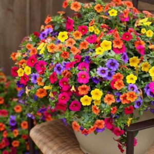 5000+ petunia seeds grandiflora flowers mixed rainbow color for bonsai planting home garden house plant flower seed mix color