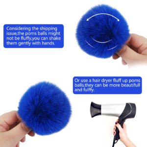 CIEOVO Cieovo18 Pieces Fluffy Pom Poms Keychains Pompoms Keyring With Dancing Girl Keychain for Girls Bag Craft Decoration