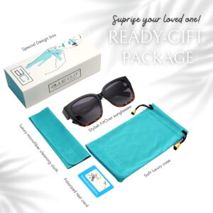 BLUE CUT Fit Over Polarized Sunglasses For Women Stylish Solar Shield Clip-On Over Prescription Glasses