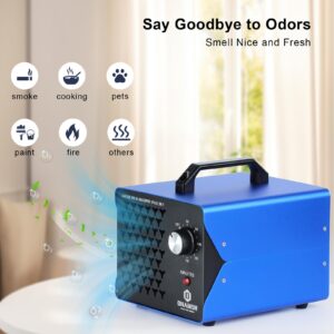 ONAMOR Ozone Generator 40,000mg/h - Ozone Machine for Home, Smoke, Car, and Pet Room. (Suitable for Area of 7,000 Square Feet) - Blue