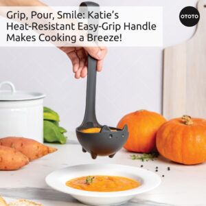 NEW!! Katie Cat Soup Ladle by OTOTO - Halloween Gifts Black Cat, Gothic Gifts, Gifts for Cat Lovers - Spooky Cat Gift, Cute Kitchen Accessories, Funny Kitchen Gadgets, Fun Gifts (Katie Cat, Black)