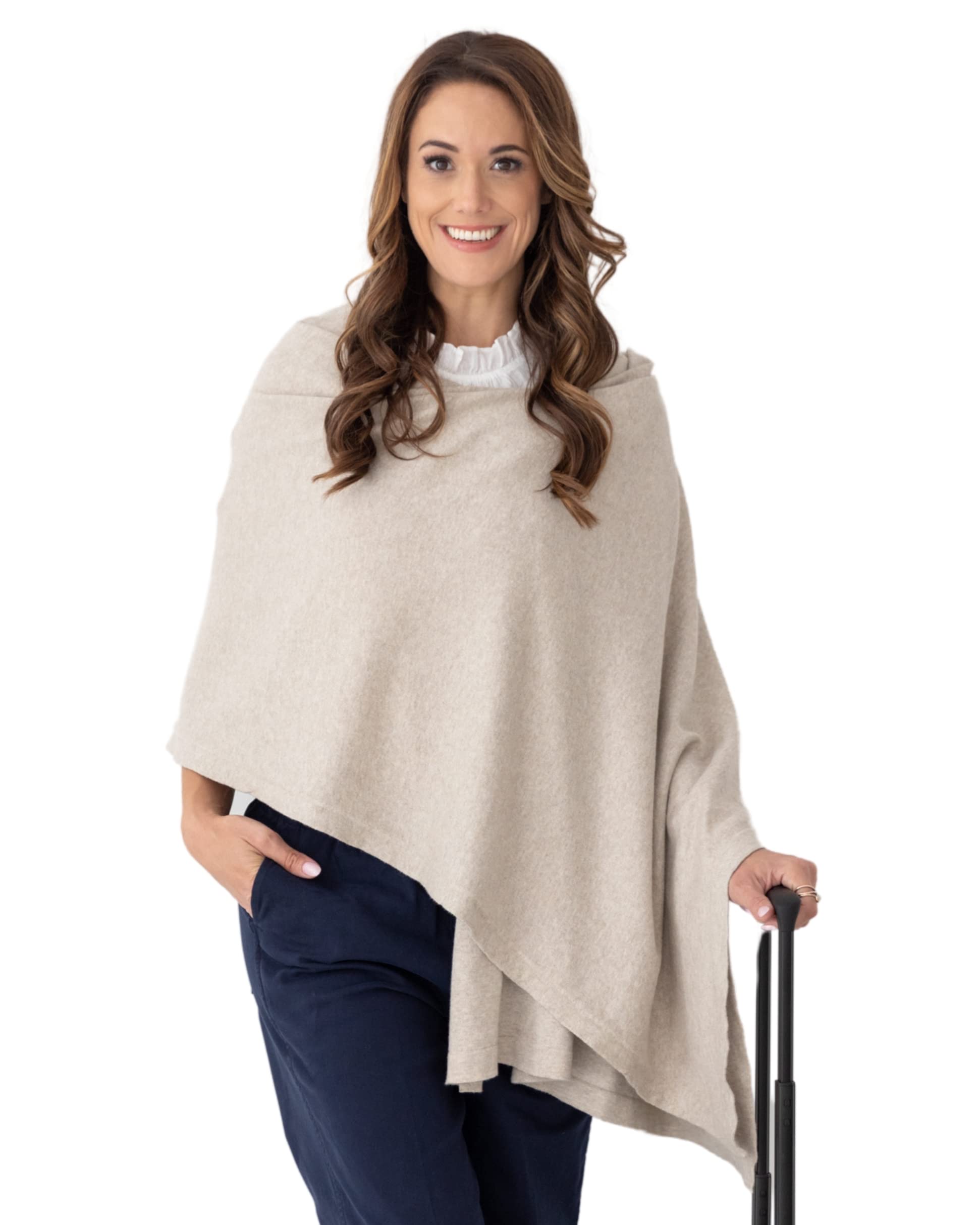 zestt Dreamsoft Travel Scarf, Wrap and Shawl, Organic Cotton, Birch