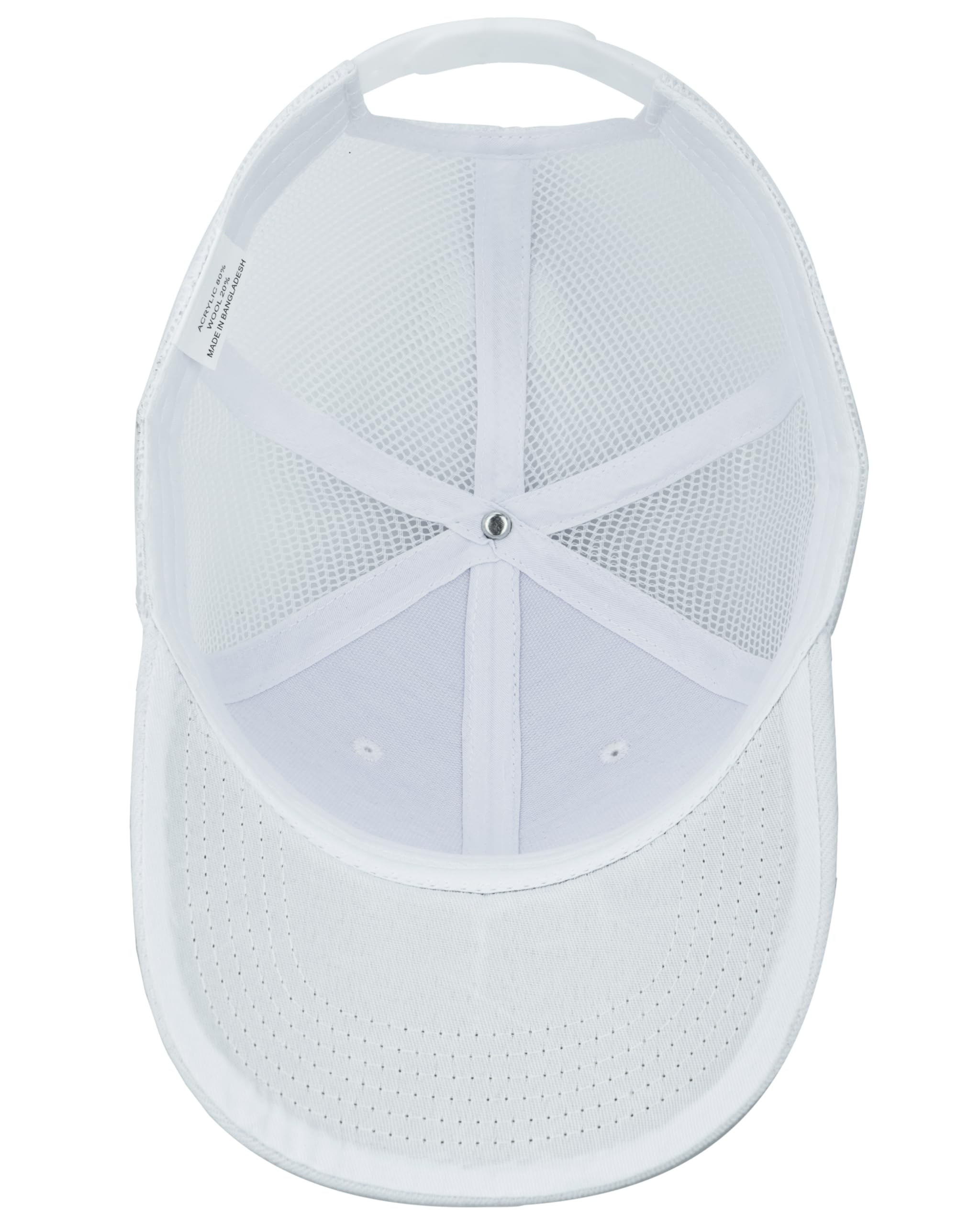 Gelante Mesh Trucker Baseball Cap Structured Front Panel Wholesale LOT 12 Pack TR001 White