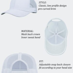 Gelante Mesh Trucker Baseball Cap Structured Front Panel Wholesale LOT 12 Pack TR001 White