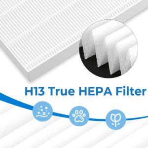 TOMORAL D360 Replacement Filter D3 Compatible with Winix D360 Air Purifier, Part Number 1712-0101-02, 2 True HEPA(H13) Filter & 8 Activated Carbon Filters