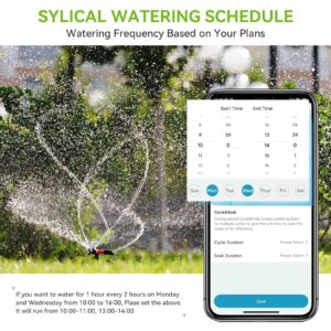 RAINPOINT Sprinkler Timer WiFi Water Timer, Smart Wireless Hose Faucet Timer for Garden, Irrigation System Controller, APP Remote Control via 2.4Ghz WiF (WiFi Sprinkler Timer (Brass Swivel))